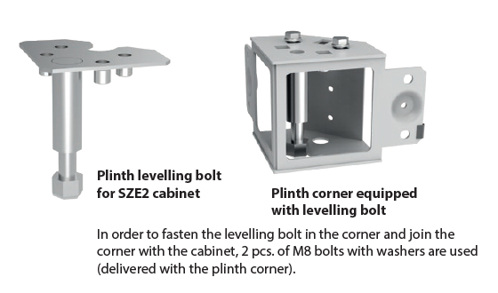 Wibroizolator / Narożnik z zamontowanym wibroizolatorem